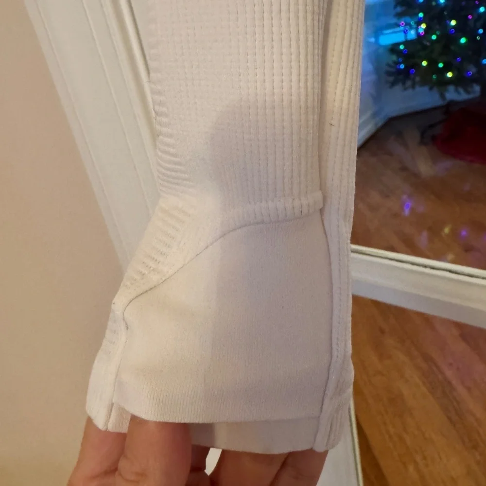 Athleta Flurry Half Zip Mock Neck Top, WHITE, XS - Picture 4 of 5